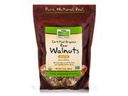 NOW Real Food Certified Organic Raw Walnuts Unsalted 12 oz 340 Grams by