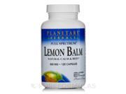 Full Spectrum Lemon Balm 500 mg 120 Capsules by Planetary Herbals