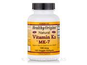 Vitamin K2 as MK 7 100 mcg 180 Veggie Softgels by Healthy Origins