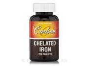 Chelated Iron 250 Tablets by Carlson Labs
