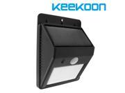KeeKoon Solar Powered Waterproof 4 LED Motion Sensor Garden Path Wall Light Induction PIR Security Led Light Lamp Outdoor Mini Solar Light