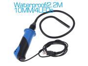 Waterproof Handheld USB Endoscope Camera Video Inspection Borescope Flexible Tube 10mm 4 LEDs Endoscope Pipe Snake Scope 2.2M