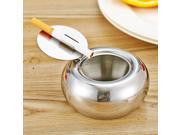Stainless Steel Drum Shape Lid Ashtray with Cover Ashtray Car Ashtray Cigarette Cigar Smokeless Ash Tray Windproof for Outdoor