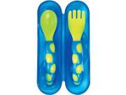 Sassy On The Go Fork and Spoon Set Blue