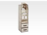 Delta 6 Shelf Hanging Wall Closet Organizers With Two Drawers Beige