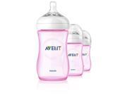 Philips Avent Natural 9 Ounce Bottle 3 Pack Pink
