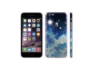 Blue Universe Pattern Vinyl Skins for iPhone 6 Plus Decoration with Logo hollow carved