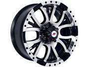 Sendel S13 16X8 5x135 10mm Black Machined Wheel Rim