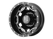 XD Series XD814 Crux Dually 17x6 8x200 94mm Black Milled Wheel Rim