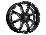 Ballistic 955 Anvil 17X9 6x135 6x139.7 12mm Black Milled Wheel Rim