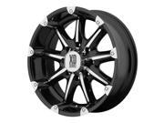 XD Series XD779 Badlands 18x9 8x165.1 12mm Black Machined Wheel Rim