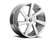 Dub S132 Directa 24x10 5x115 5x4.75 15mm Chrome Wheel Rim