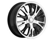 Akuza 455 Drift 17x7.5 5x100 5x114.3 45mm Black Machined Wheel Rim