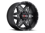 Worx 807BM Ledge 20x9 8x165.1 8x6.5 1mm Black Milled Wheel Rim