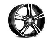 Platinum 292B Saber FWD 17x7.5 5x114.3 5x120 42mm Gloss Black Wheel Rim