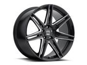 Motiv 414BM Modena 20x10 5x114.3 5x120 40mm Black Milled Wheel Rim