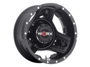 Worx 801SB Triad Dually 17x6.5 8x165.1 8x6.5 140mm Black Milled Wheel Rim