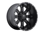 TIS 535B 20x12 8x165.1 8x6.5 44mm Black Milled Wheel Rim