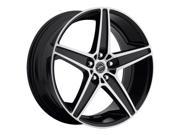 Platinum 418U Wraith 18x8 5x105 45mm Black Machined Wheel Rim