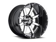 Fuel D260 Maverick 2 Piece 22x10 8x165.1 8x6.5 13mm Chrome Black Wheel Rim