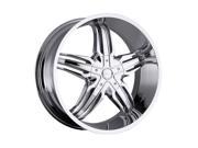 Milanni 458 Phoenix 24x9.5 6x135 6x139.7 30mm Chrome Wheel Rim