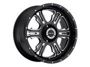 Vision 397 Rage 20x9 8x165.1 8x6.5 12mm Black Milled Wheel Rim