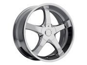 Milanni 465 Vengeance 22x9.5 6x139.7 6x5.5 30mm Chrome Wheel Rim