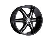 Milanni 460 Bel Air 6 22x9.5 6x135 6x139.7 30mm Black Chrome Wheel Rim