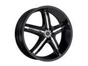 Milanni 459 Bel Air 5 18x7.5 5x114.3 5x4.75 38mm Black Chrome Wheel Rim