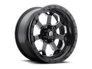 Fuel Offroad D563 Savage 20x9 5x114.3 5x127 1mm Gloss Black Milled Wheel Rim
