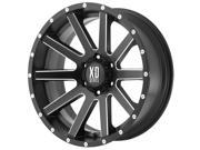 XD Series XD818 Heist 22x9.5 6x120 15mm Black Milled Wheel Rim