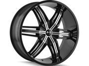 Mazzi 792 Rush 22x9.5 5x114.3 5x120 35mm Black Machined Wheel Rim