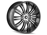 Mazzi 363 Swank 22x9.5 5x114.3 5x120 35mm Black Machined Wheel Rim