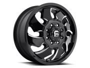 Fuel D574 Cleaver Dually Front 20x8.25 8x165.1 105mm Black Milled Wheel Rim