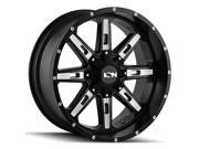 Ion 184 20x10 6x135 6x139.7 19mm Black Milled Wheel Rim