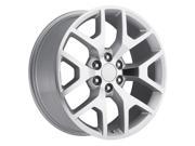 Verde V1176 2014 Gmc Sierra 24x10 6x139.7 6x5.5 31mm Silver Wheel Rim
