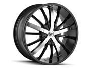 Mazzi 364 Essence 24x9.5 6x135 6x139.7 30mm Black Machined Wheel Rim