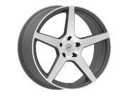 Platinum 432GN Elite 18x8 5x112 40mm Graphite Machined Wheel Rim