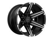 Tuff T 12 24x11 8x170 45mm Black Milled Wheel Rim
