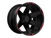 Tuff T 12 26x12 6x139.7 6x5.5 45mm Black Red Wheel Rim
