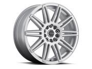 Raceline 143S Cobalt 17x7.5 5x100 5x114.3 40mm Silver Wheel Rim