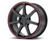 Motegi MR132 16x7 4x100 40mm Black Red Wheel Rim