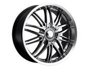 Platinum 200HB Apex FWD 16x7 5x112 5x120 20mm Hyper Black Wheel Rim