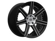 Dropstars 650MB 22x9 5x120 Black Machined Wheel Rim