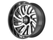 XD Series XD826 Surge 22x12 5x127 44mm Black Machined Wheel Rim
