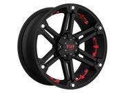 Tuff T 01 17x8 5x139.7 5x5.5 20mm Black Red Wheel Rim