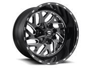 Fuel D581 Triton 20x9 5x139.7 5x150 1mm Black Milled Wheel Rim