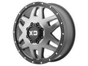 XD Series XD130 Machete Dually 20x7.5 8x165.1 142mm Matte Gray Wheel Rim