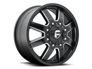 Fuel D538 Maverick Dually Front 22x8.25 8x165.1 104.8mm Black Milled Wheel Rim