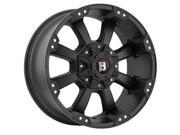 Ballistic 845 Morax 17X9 6x135 6x139.7 12mm Flat Black Wheel Rim